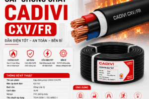 Cáp chống cháy CADIVI CXV/FR 0,6/1kV — giá sỉ