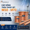 Cáp đồng trần thoát sét M50 M70 đồng nguyên chất