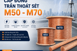 Cáp đồng trần thoát sét M50 M70 đồng nguyên chất