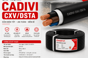 Cáp ngầm CADIVI CXV/DSTA 0,6/1kV — giá sỉ đại lý